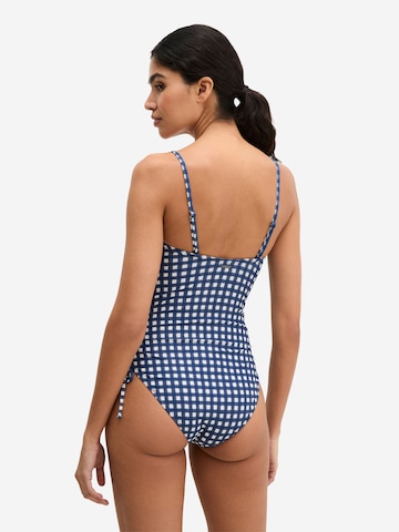 Marc O'Polo Bralette Swimsuit ' Shiny ' in Blue