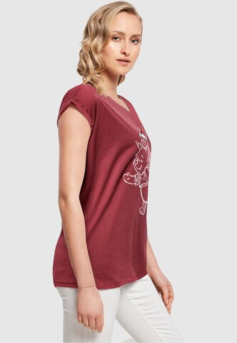 T-shirt 'Winnie The Pooh - Piglet Christmas' ABSOLUTE CULT en rouge