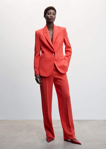 MANGO Loose fit Trousers with creases 'Iguana' in Red