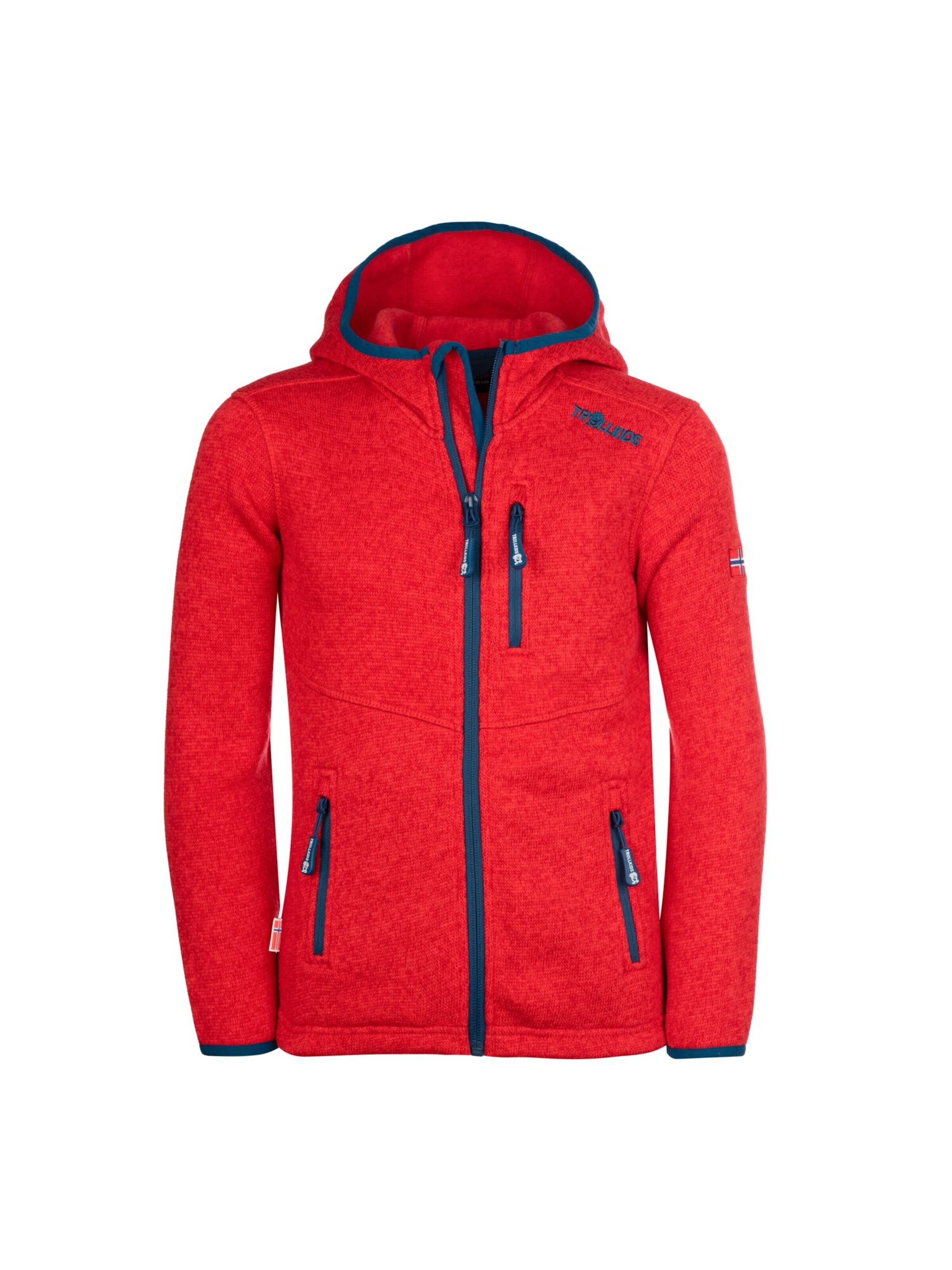 TROLLKIDS Fleece Jacket in Red: front