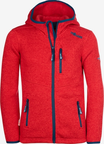 TROLLKIDS Fleece Jacket in Red: front