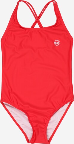 KIDS ONLYJednodijelni kupaći kostim 'Caroline' - crvena boja: prednji dio