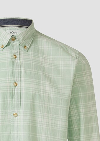 s.Oliver Regular fit Overhemd in Groen