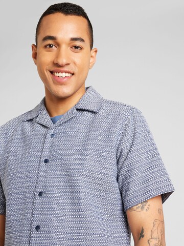 Only & Sons Regular fit Button Up Shirt 'NASH' in Blue