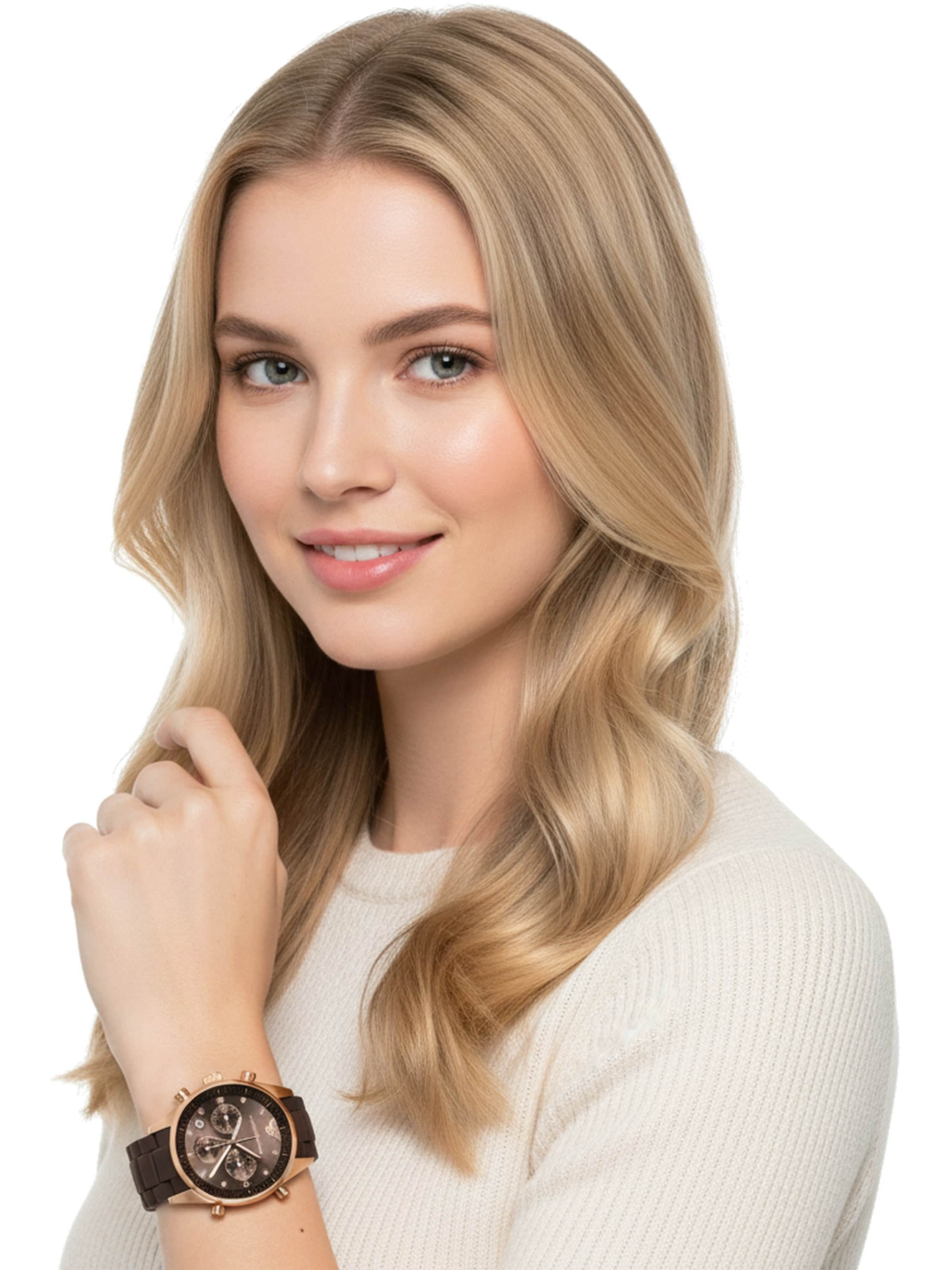 Emporio Armani Analoog horloge 'Tazio Medium' in Bruin