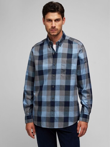 HECHTER PARIS Regular Fit Hemd in Blau: Vorderseite