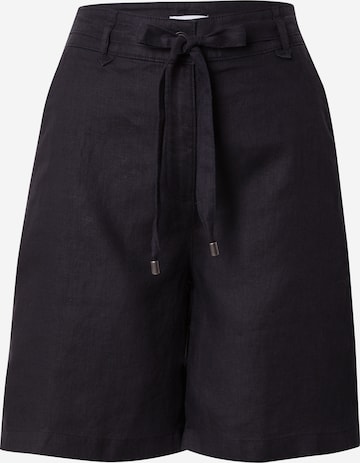 ESPRIT - Loosefit Pantalón chino en negro: frente