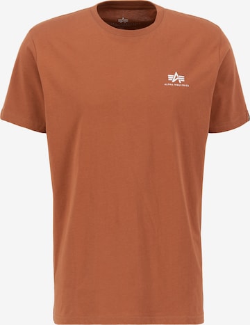 T-Shirt ALPHA INDUSTRIES en marron : devant