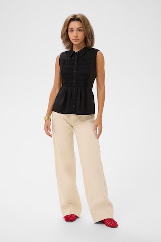 Chemisier 'Silje' Cream en noir