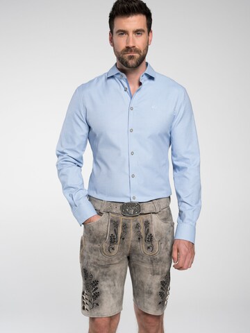 SPIETH & WENSKY Slim fit Klederdracht overhemd 'Frankenau' in Blauw: voorkant
