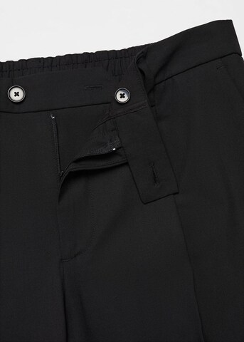 MANGO MAN Loose fit Pleat-Front Pants 'Sergib' in Black