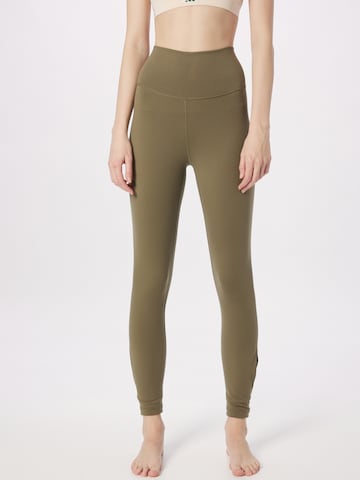 Skinny Pantalon de sport 'Studio Wrapped' ADIDAS PERFORMANCE en vert : devant