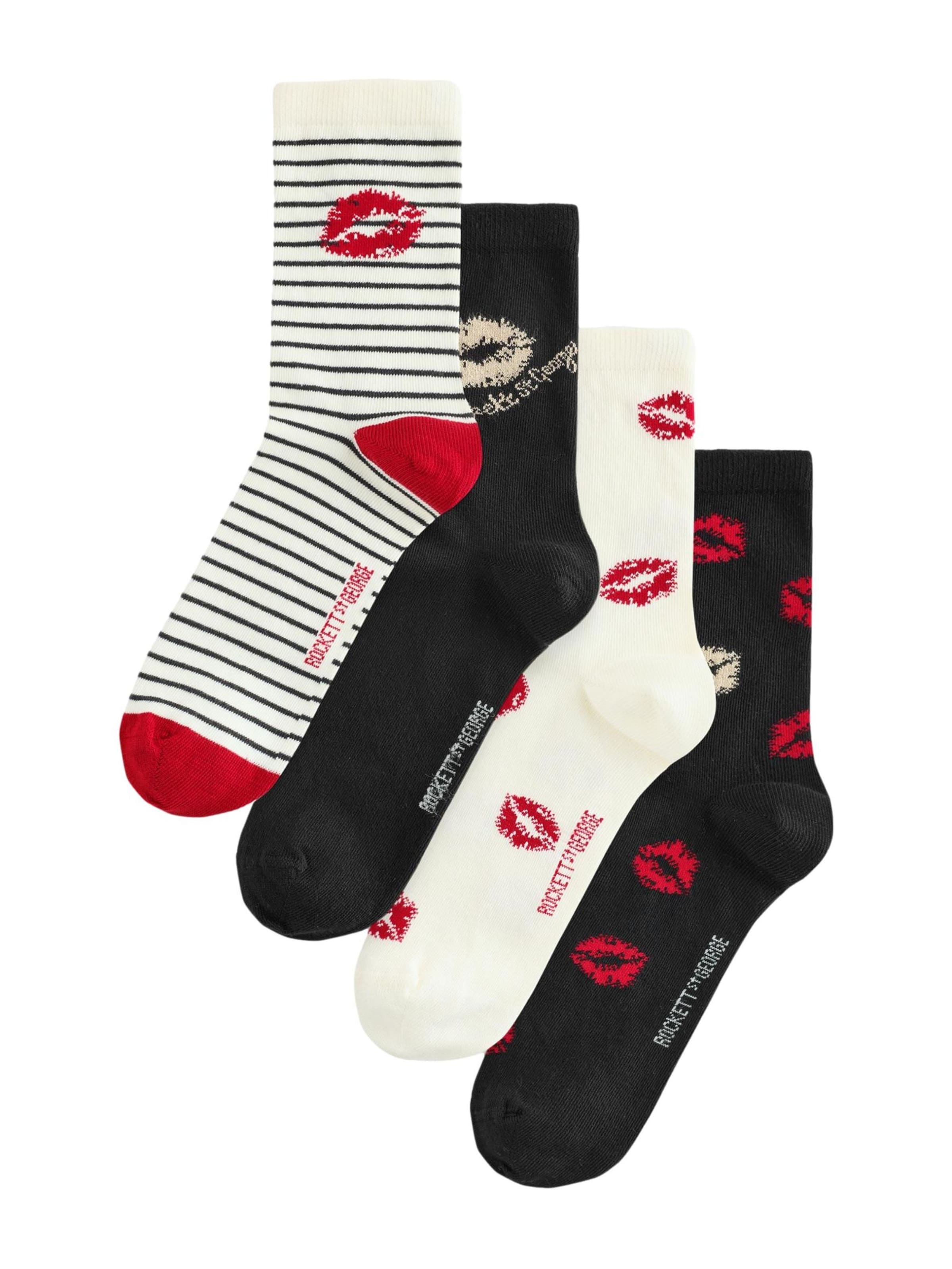 Calzino di Rockett St George in nero: frontale