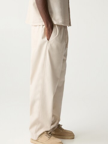 Loosefit Pantalon Pull&Bear en beige