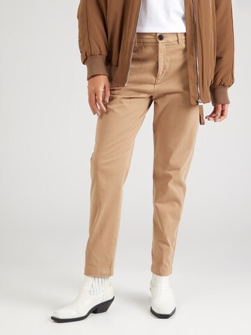 BOSS - regular Pantalón chino 'Tachini2' en marrón: frente
