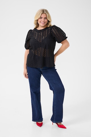KAFFE CURVE Blouse in Zwart