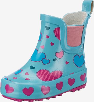 BECK Rubber Boots 'Sweethearts' in Blue: front