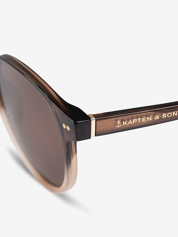 Kapten & Son Sunglasses 'Marais Large Gradient Brown' in Brown