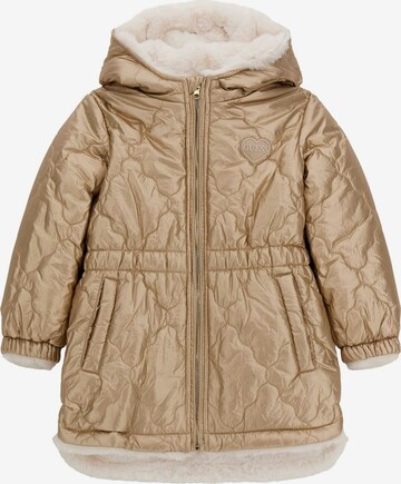 GUESS Winter Jacket in Gold: front