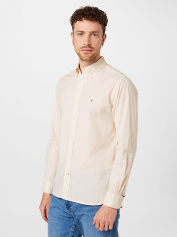 TOMMY HILFIGER Regular fit Button Up Shirt in Yellow: front