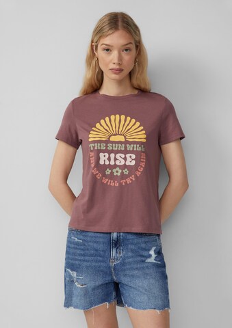 QS Shirt in Lila: voorkant