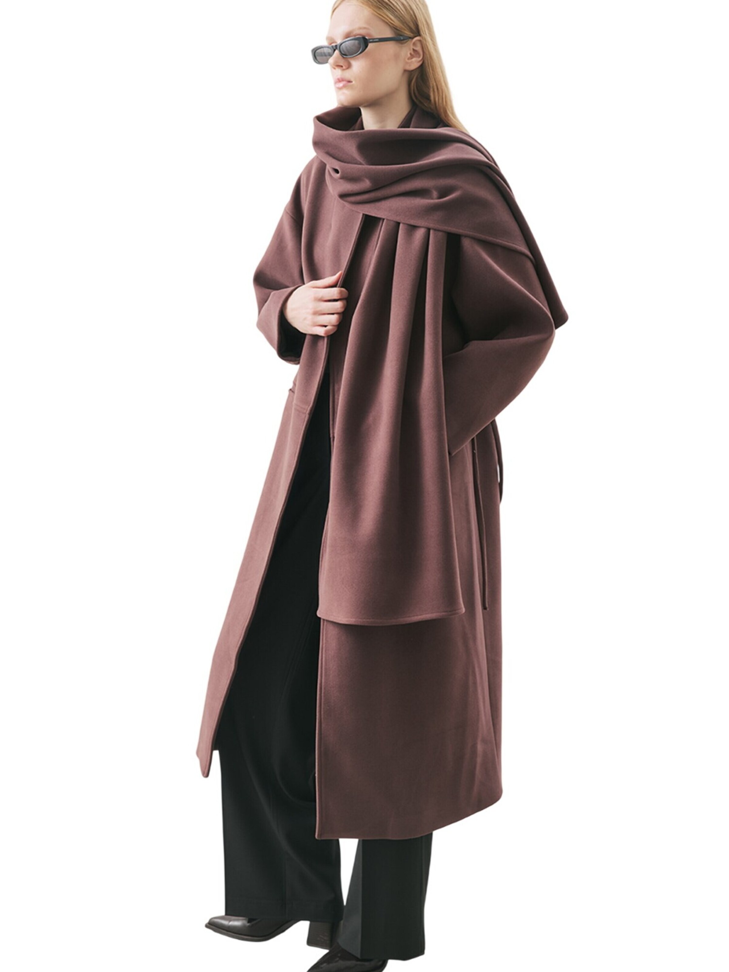 MANUKA Between-seasons coat in Purple