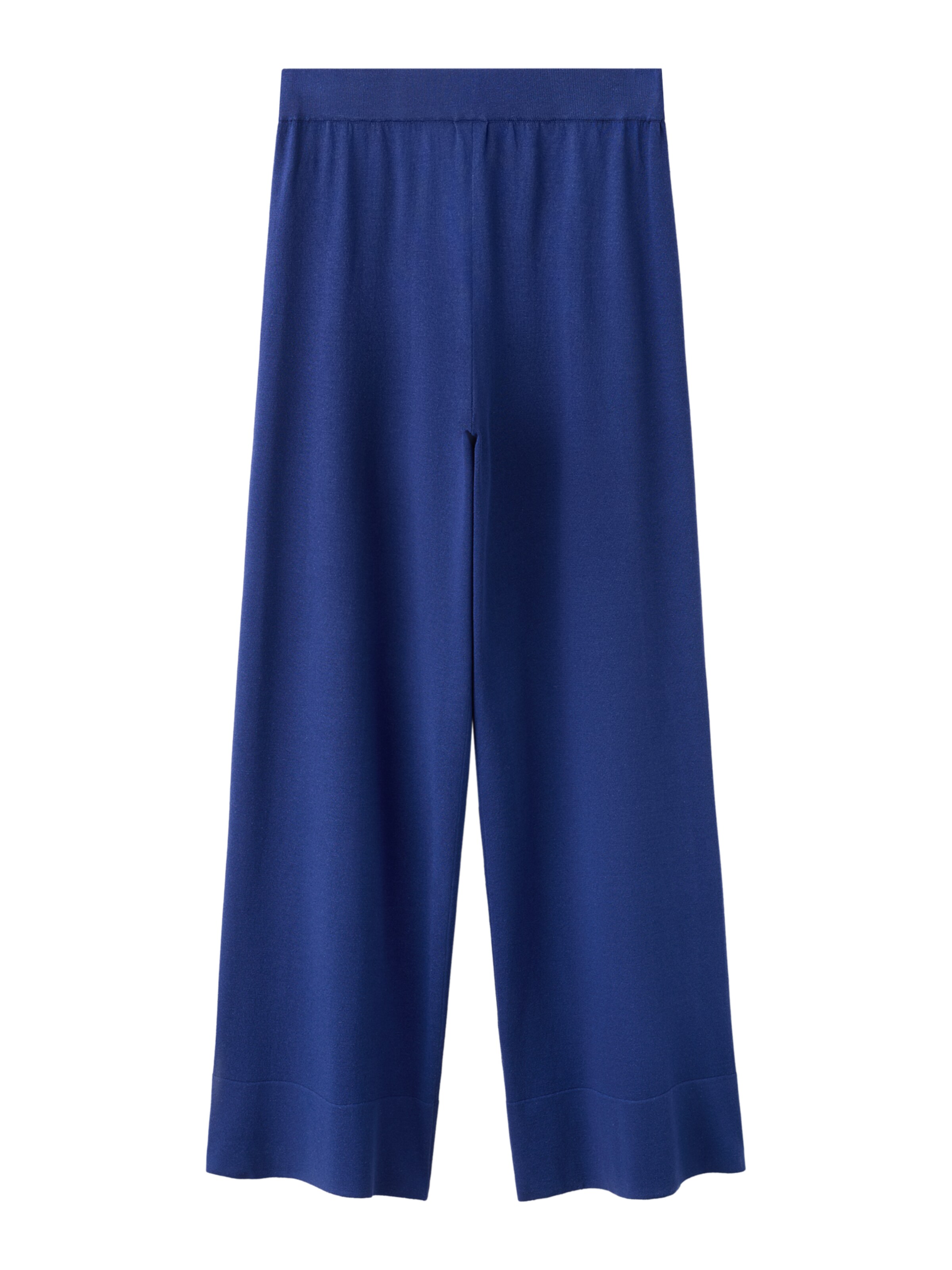 MANGO Wide leg Broek 'VELLA' in Blauw: voorkant