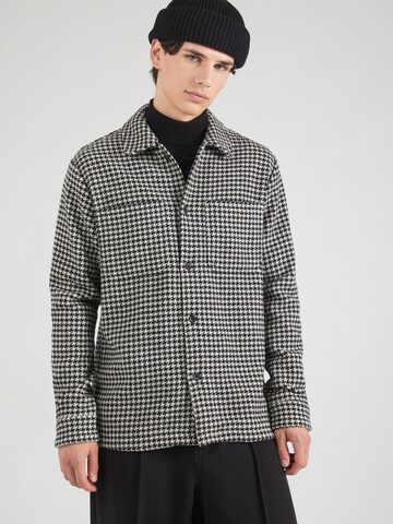 Les Deux Regular Fit Hemd 'Milian' in Schwarz: Vorderseite