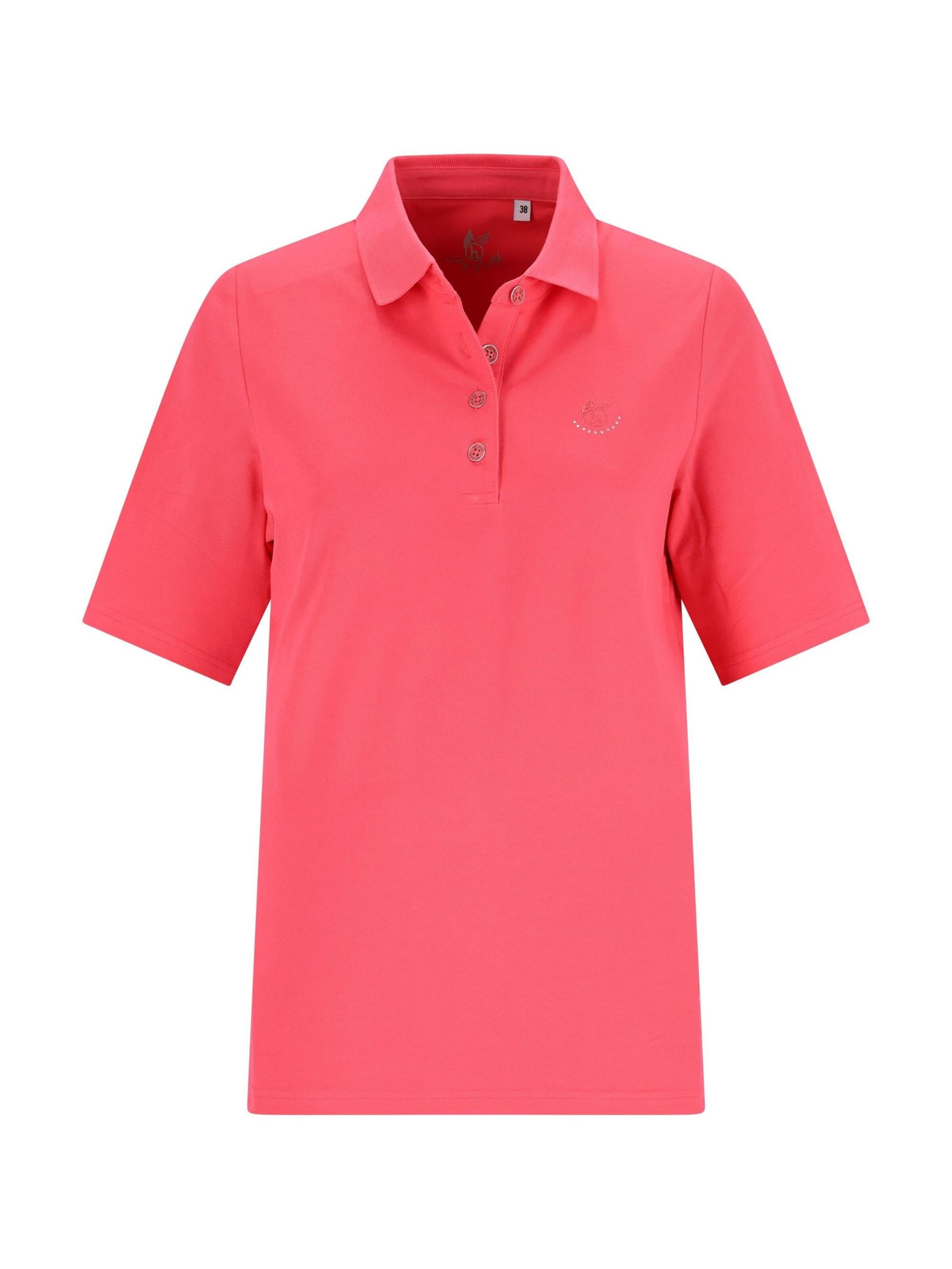 HAJO Shirt 'Poloshirt Piqué stay fresh®' in Pink: front