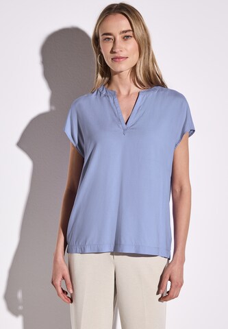 STREET ONE Bluse in Unifarbe in Lila: Vorderseite