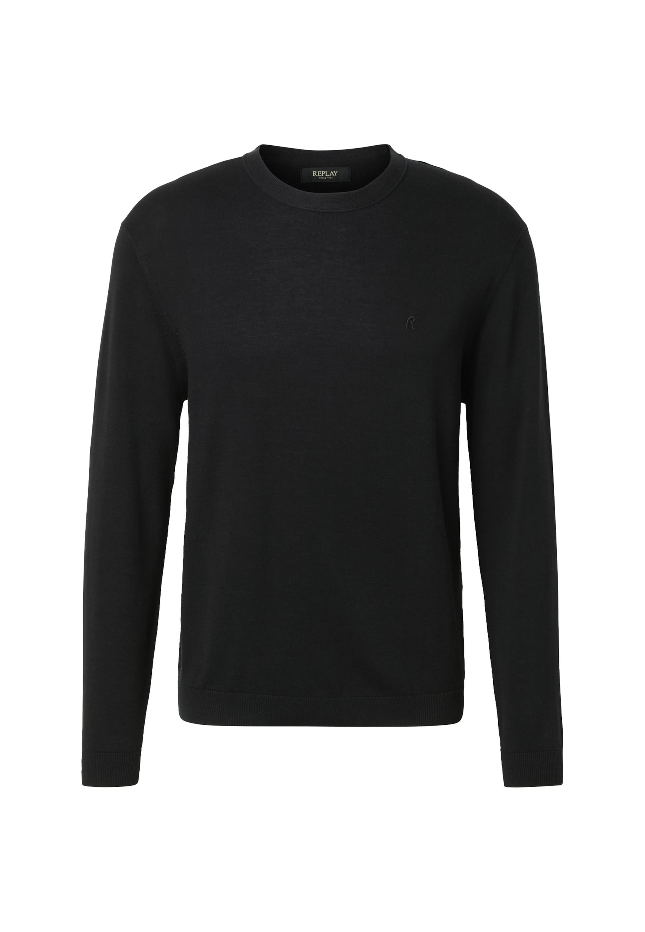 Pull-over REPLAY en noir : devant