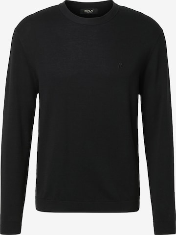Pull-over REPLAY en noir : devant