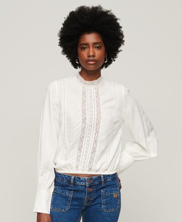 Superdry Blouse 'Studios' in Wit: voorkant