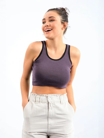 Tommy Life Top in Purple: front