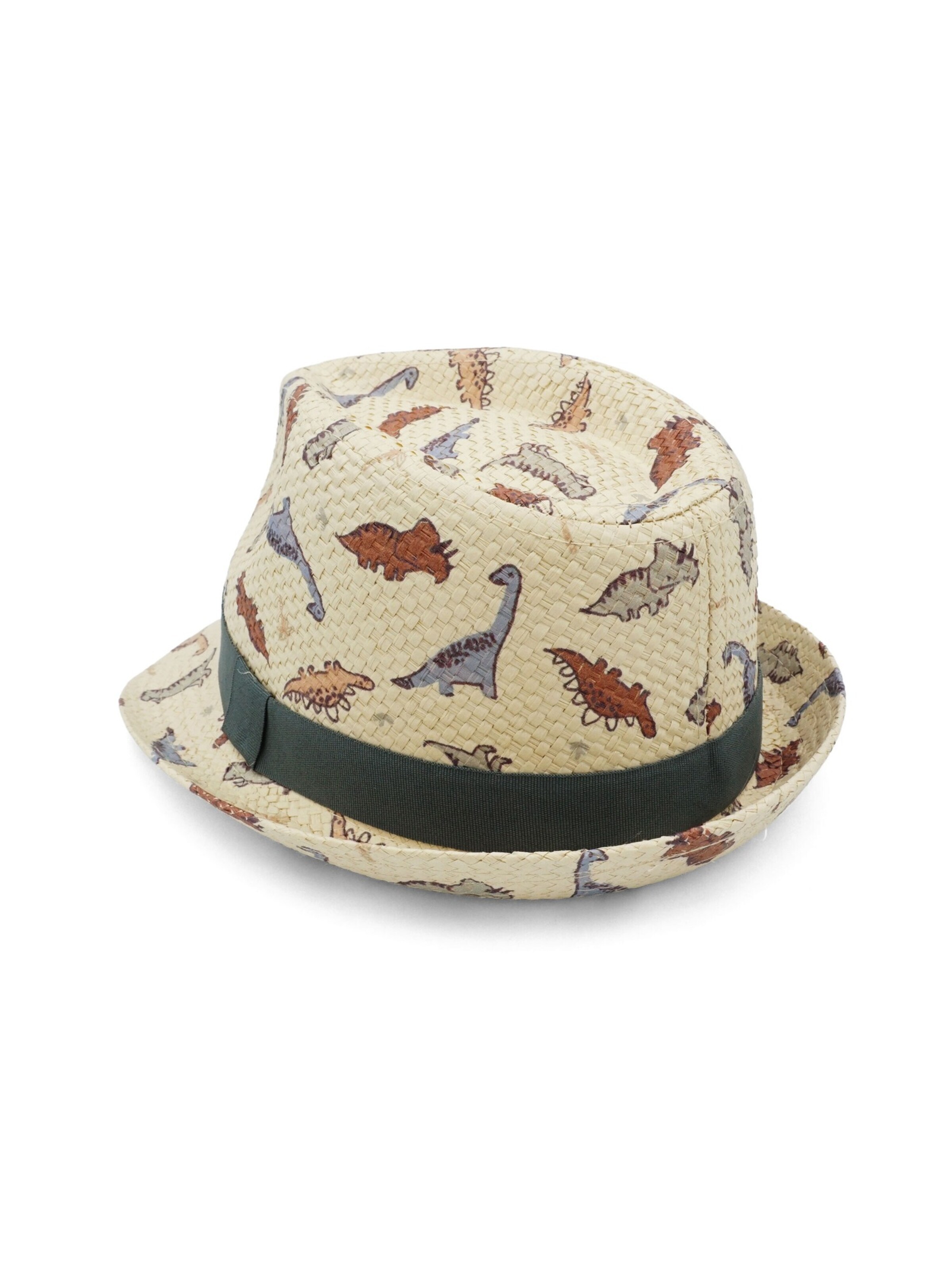 MAXIMO Hat 'MINI BOY-Trilby Dinosaurier' in White