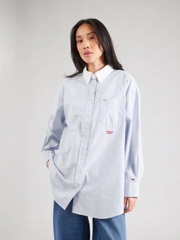 Chemisier Tommy Jeans en bleu : devant