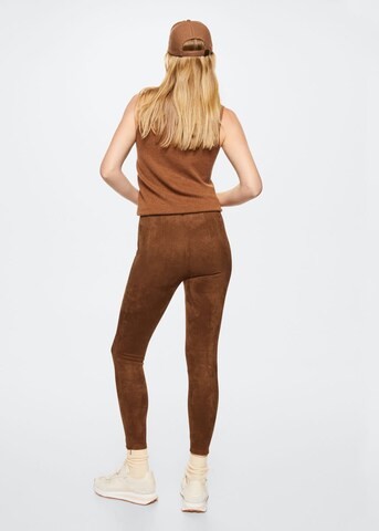 MANGO Skinny Leggings 'Elina in Braun