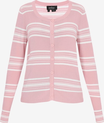 usha BLACK LABEL Strickjacke 'Classic' in Pink: Vorderseite