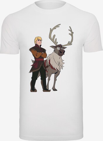 F4NT4STIC Shirt 'Disney Frozen 2 Sven And Kristoff' in White: front