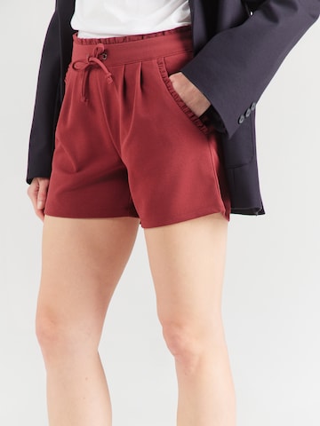 JDY Regular Pleat-front trousers 'JDYNEW CATIA' in Red