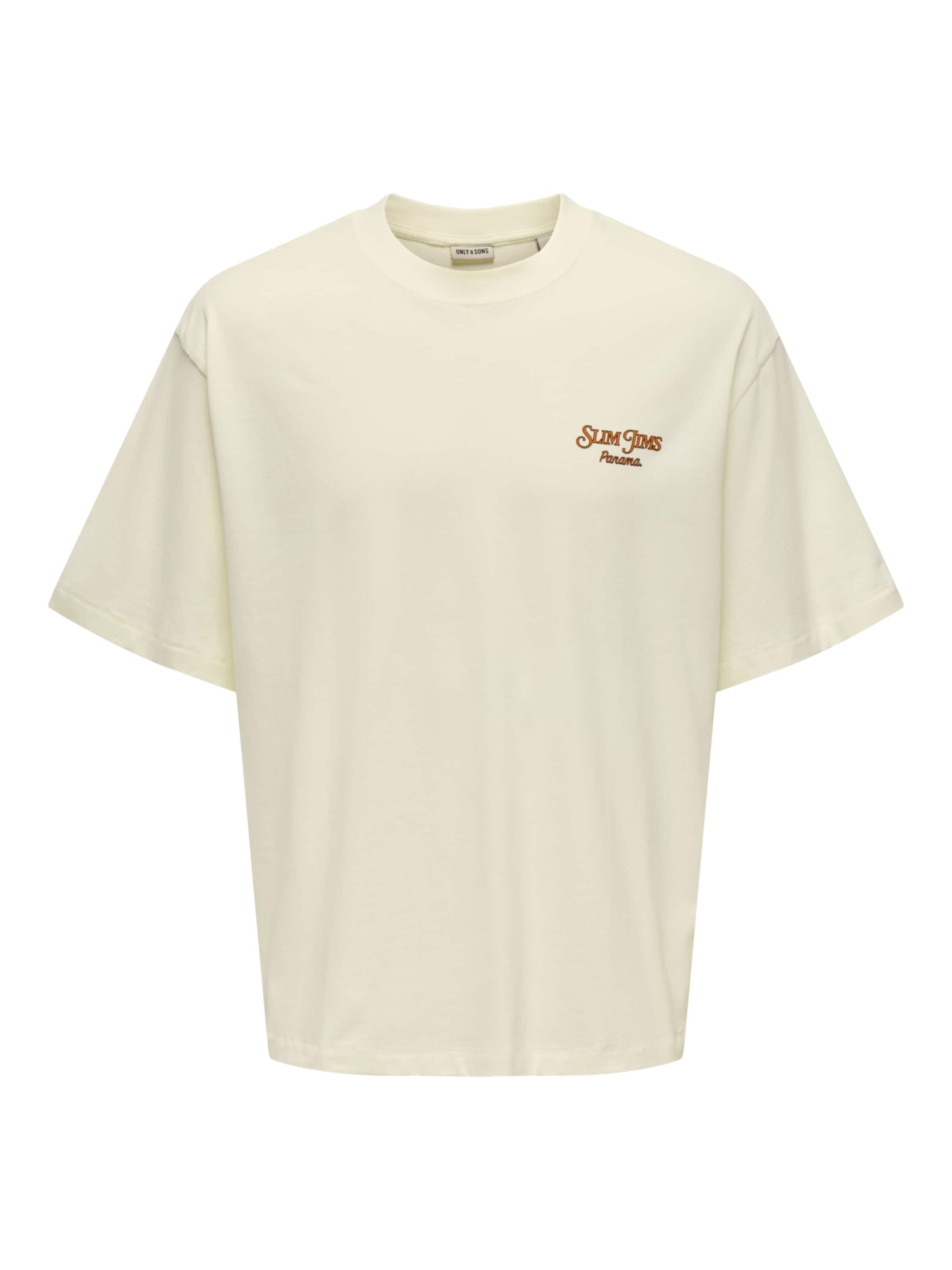 T-Shirt 'Malik Jims' Only & Sons en beige : devant