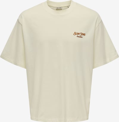 Only & Sons Majica 'Malik Jims' v velikosti XXXL | bež / siva / zelena / oranžna barva, Prikaz izdelka