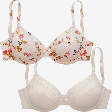 PETITE FLEUR T-shirt Bra in White: front