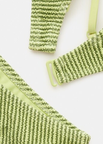 MANGO TEEN Bralette Bikini 'Melanie' in Green