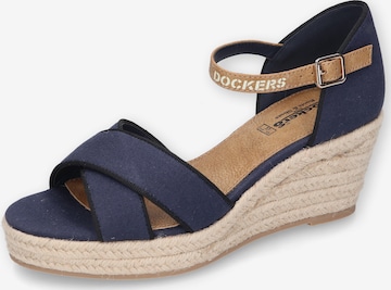 Dockers by Gerli Sandalen met riem in Blauw: voorkant