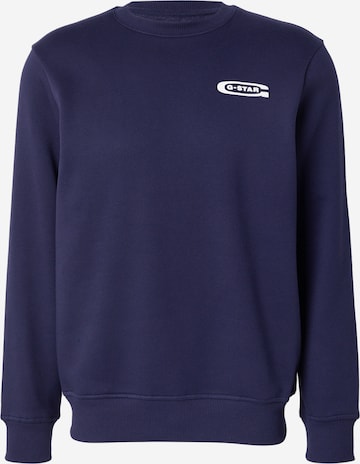 Bluză de molton 'Old skool' de la G-STAR pe albastru: față