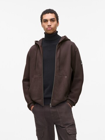 KARL LAGERFELD JEANS Majica | rjava barva: sprednja stran