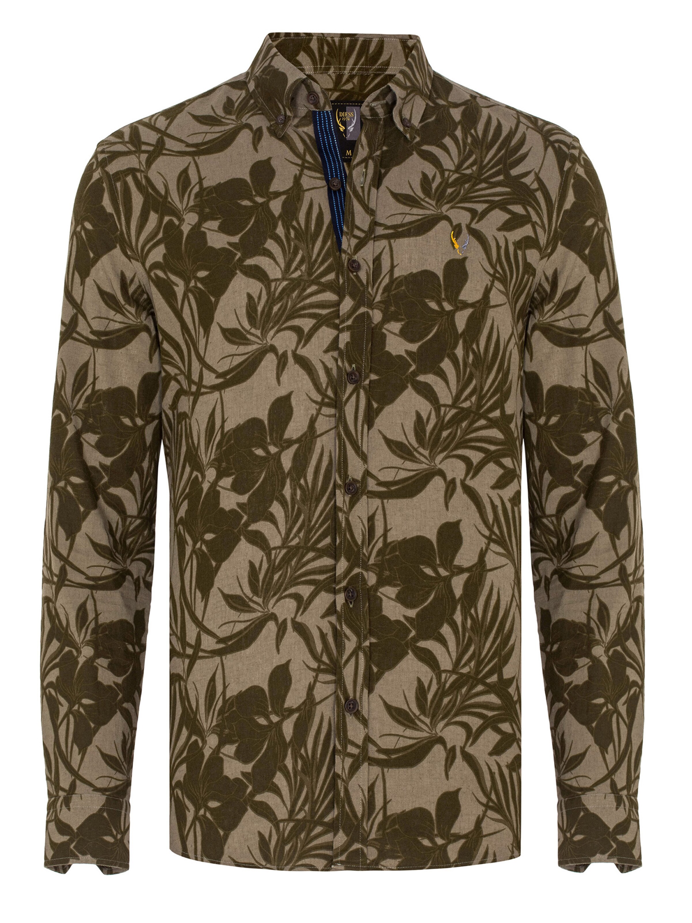 By Diess Collection Přiléhavý střih Košile – zelená: přední strana