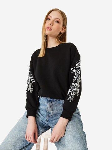 Bianco Lucci - Sweatshirt 'Sweatshirts' em preto