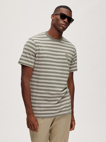 SELECTED HOMME T-Shirt 'Ricky' in Grau